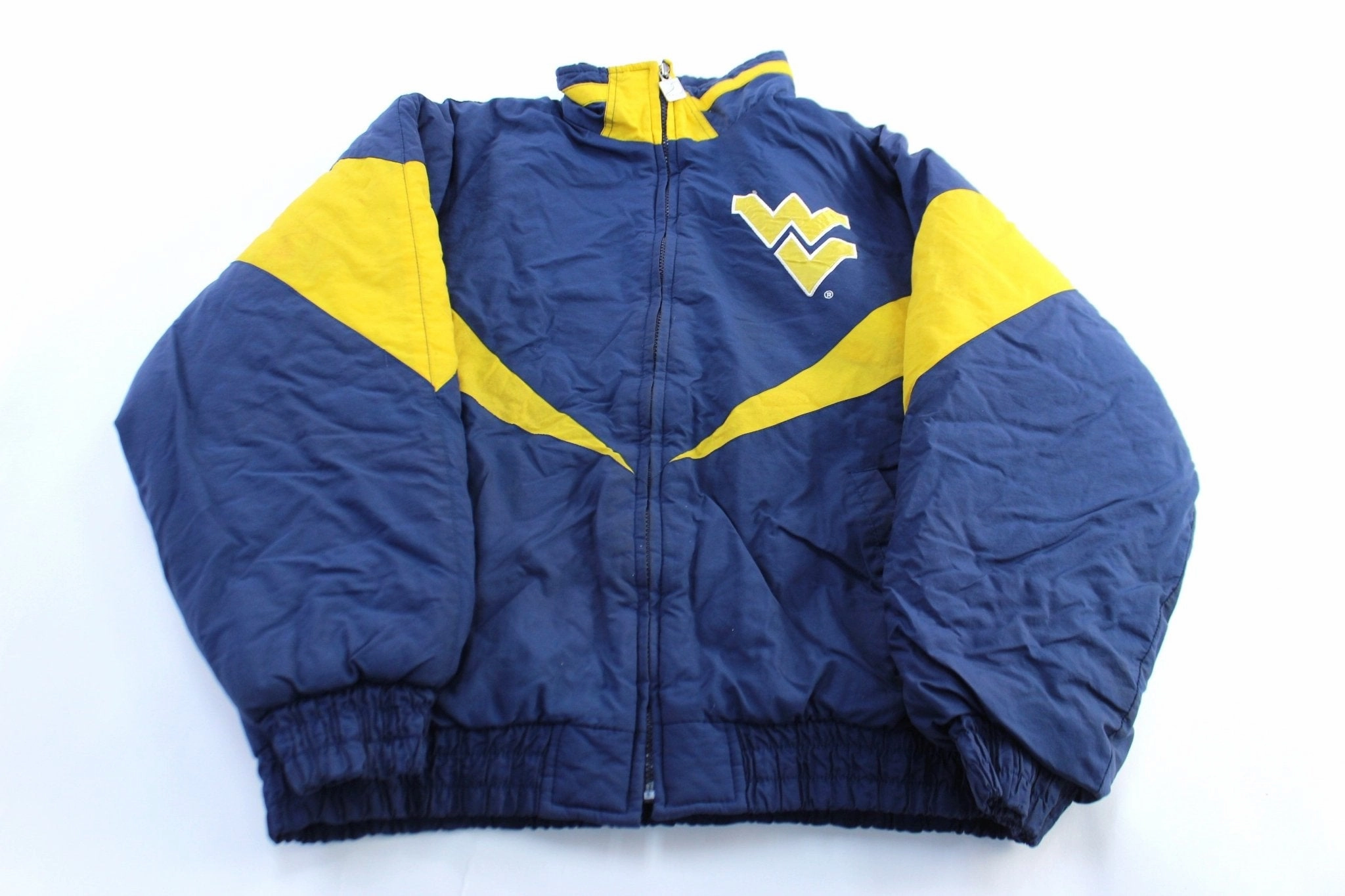 Layered Insulation Adjustable Hem System 90's West Virginia Mountaineers Embroidered Chalk Line Jacket