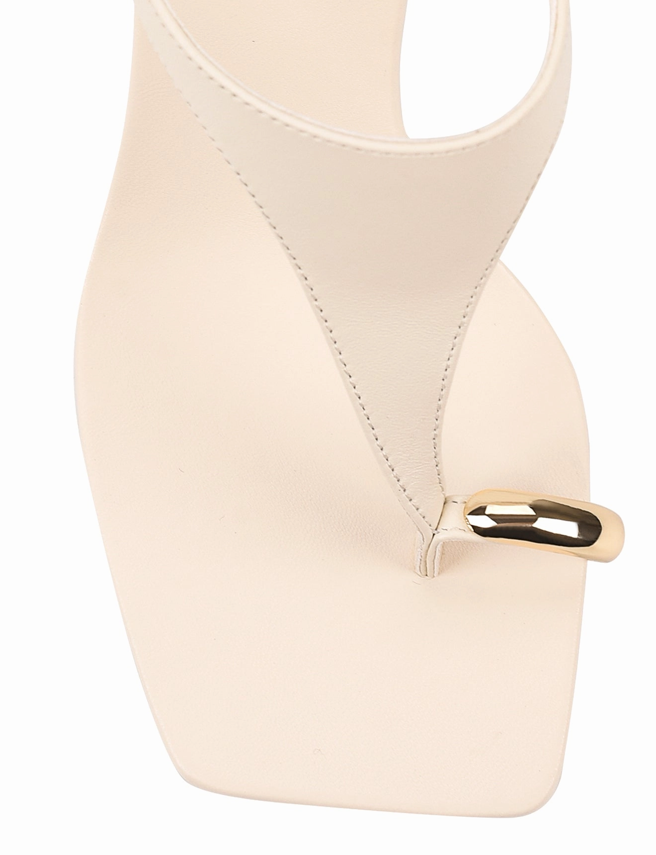 Chunky Heel Comfortable Melbourne Strappy Wedges - Cream White Leather