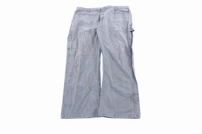 Dickie's Logo Patch Grey Carpenter Pants Comfortable Wear Bi Stretch Fabric