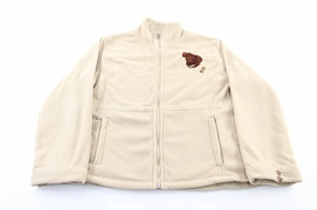 Seamless Seams Hardware Women's Dog Embroidered Fleece Zip Up Jacket