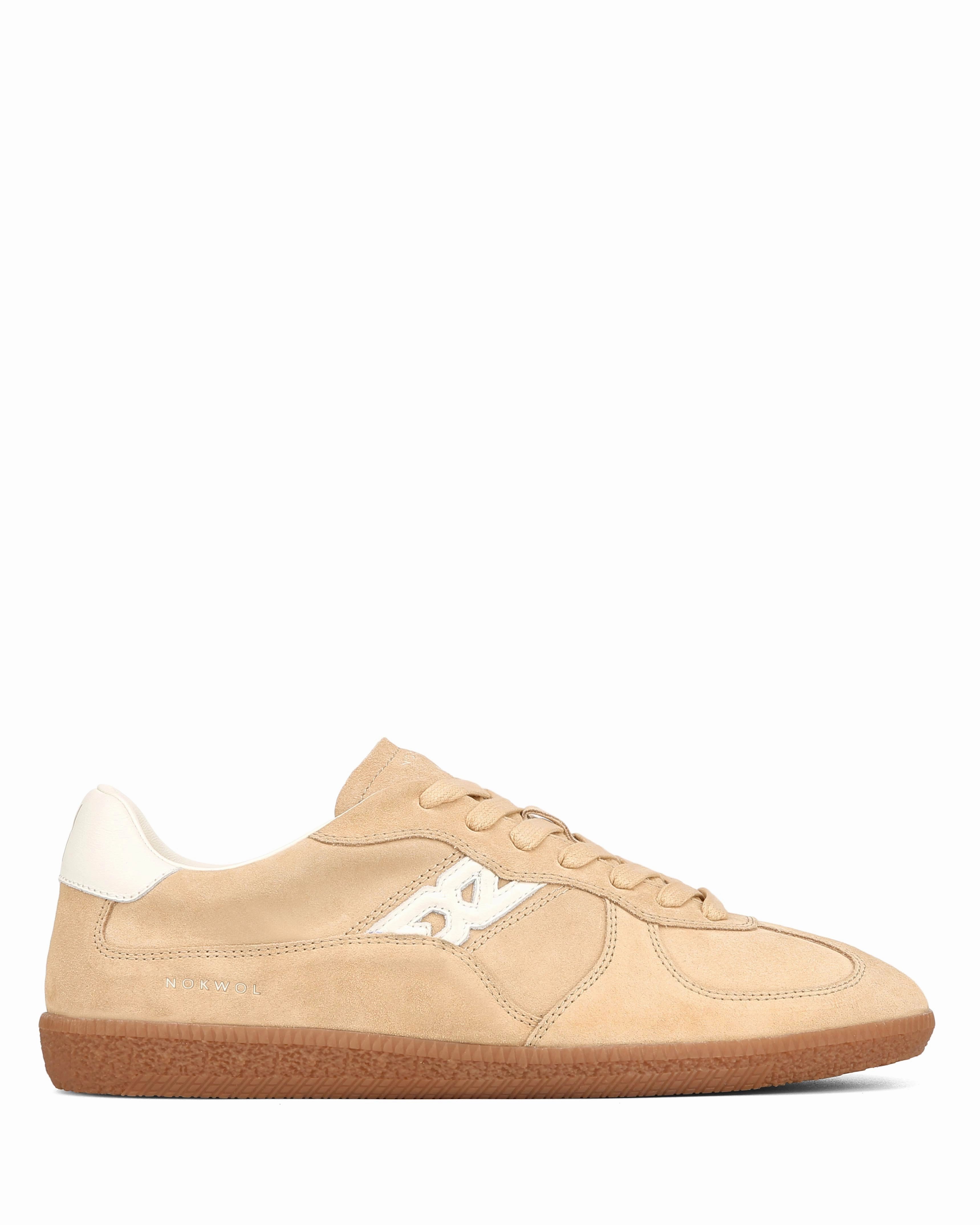 August-M Beige Suede Stylish Silhouette Padded Tongue Design