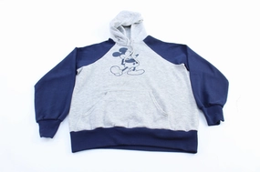 80's Mickey Mouse Two Tone Pullover Hoodie Sleek Design