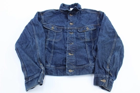Vintage Lee Patio-153438 Dark Wash Denim Jacket Rain Safe Elastic