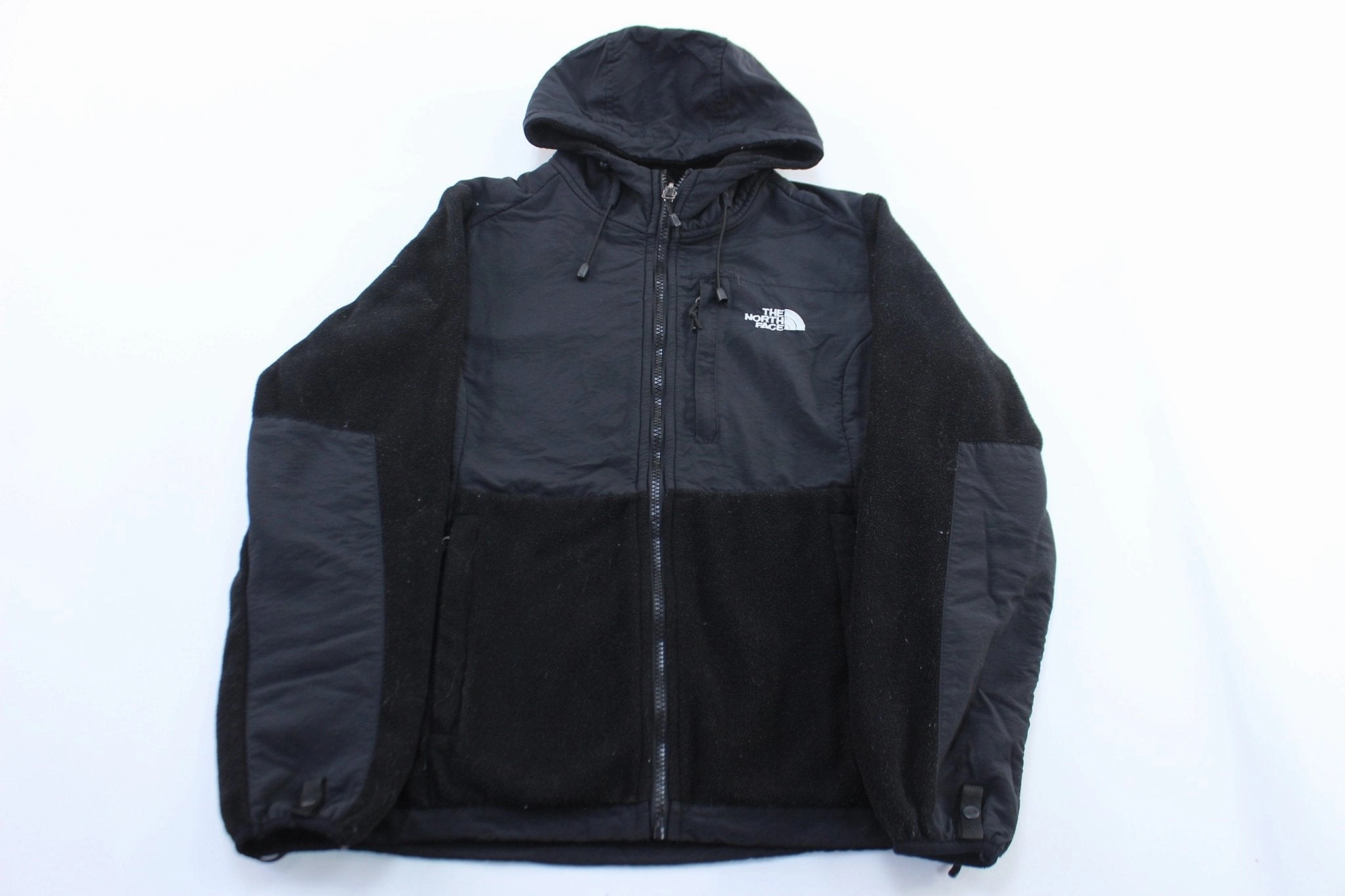 Flex Stretch Material Easy Protection Women's The North Face Embroidered Logo Black Hooded Jacket