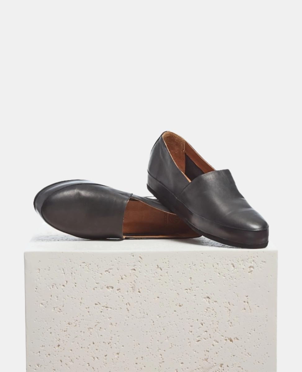 Vegan Leather Shoes Breathable Step Gentian Flat