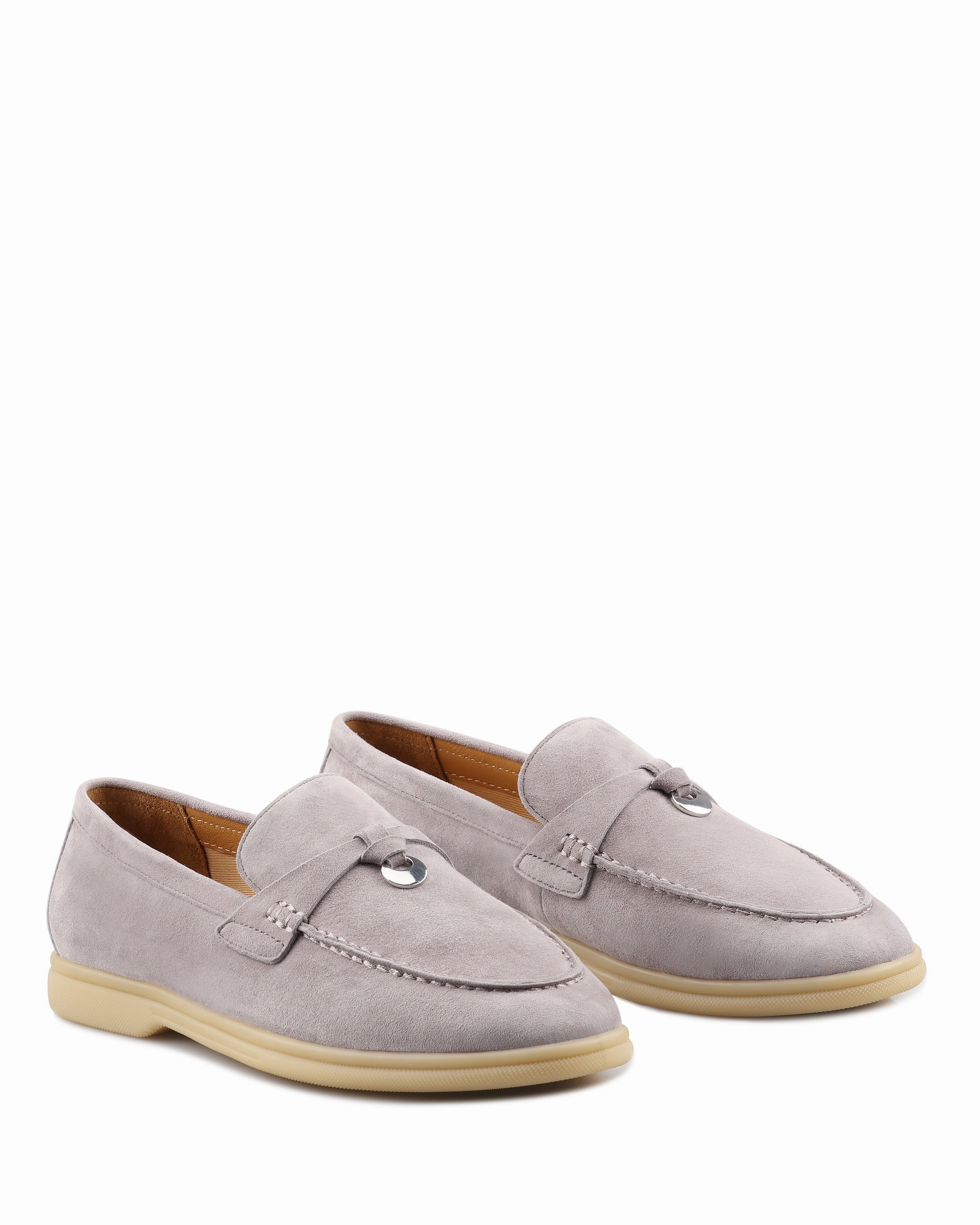 Jamie Grey Suede Closed   Toe