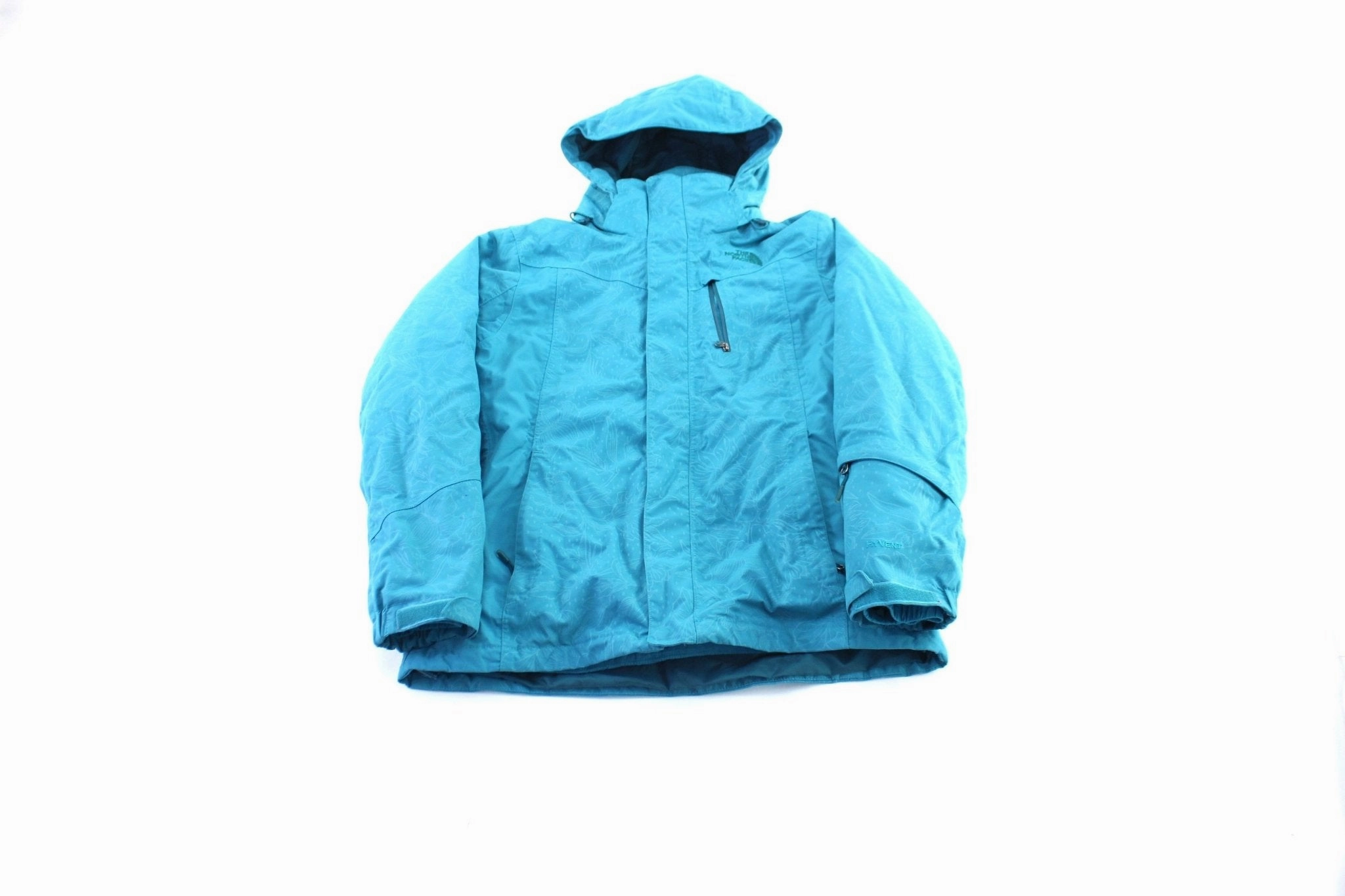 Backcountry Use Women's The North Face Embroidered Logo Blue Floral Zip Up Jacket