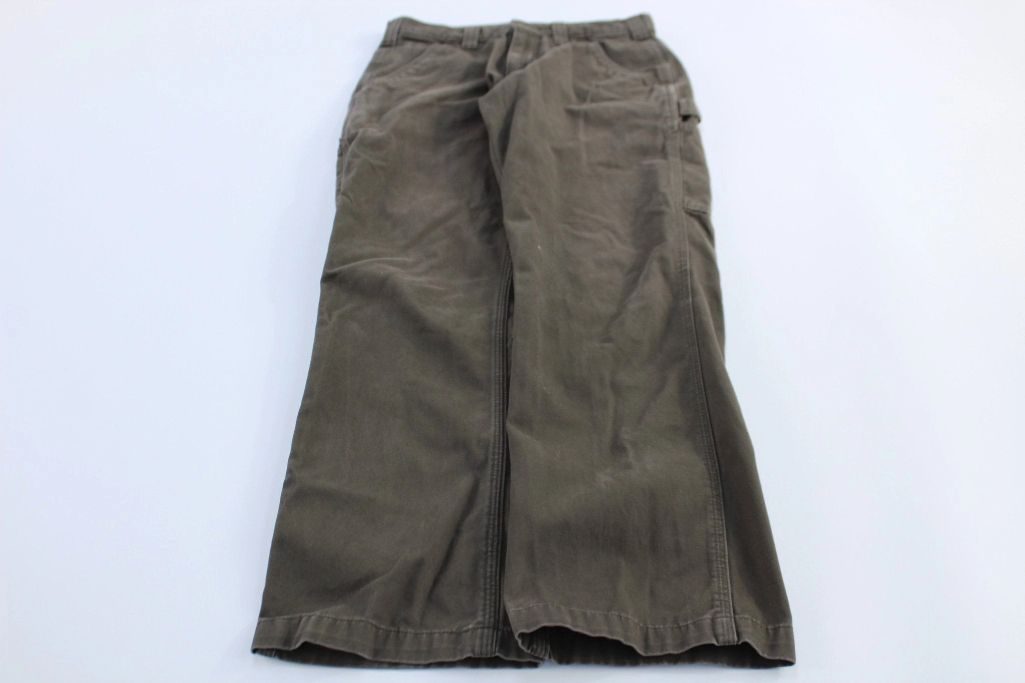 Carhartt Logo Patch Green Carpenter Pants No Pinch