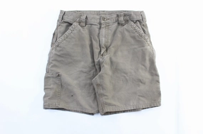 Workout Ready Carhartt Logo Patch Brown Carpenter Shorts