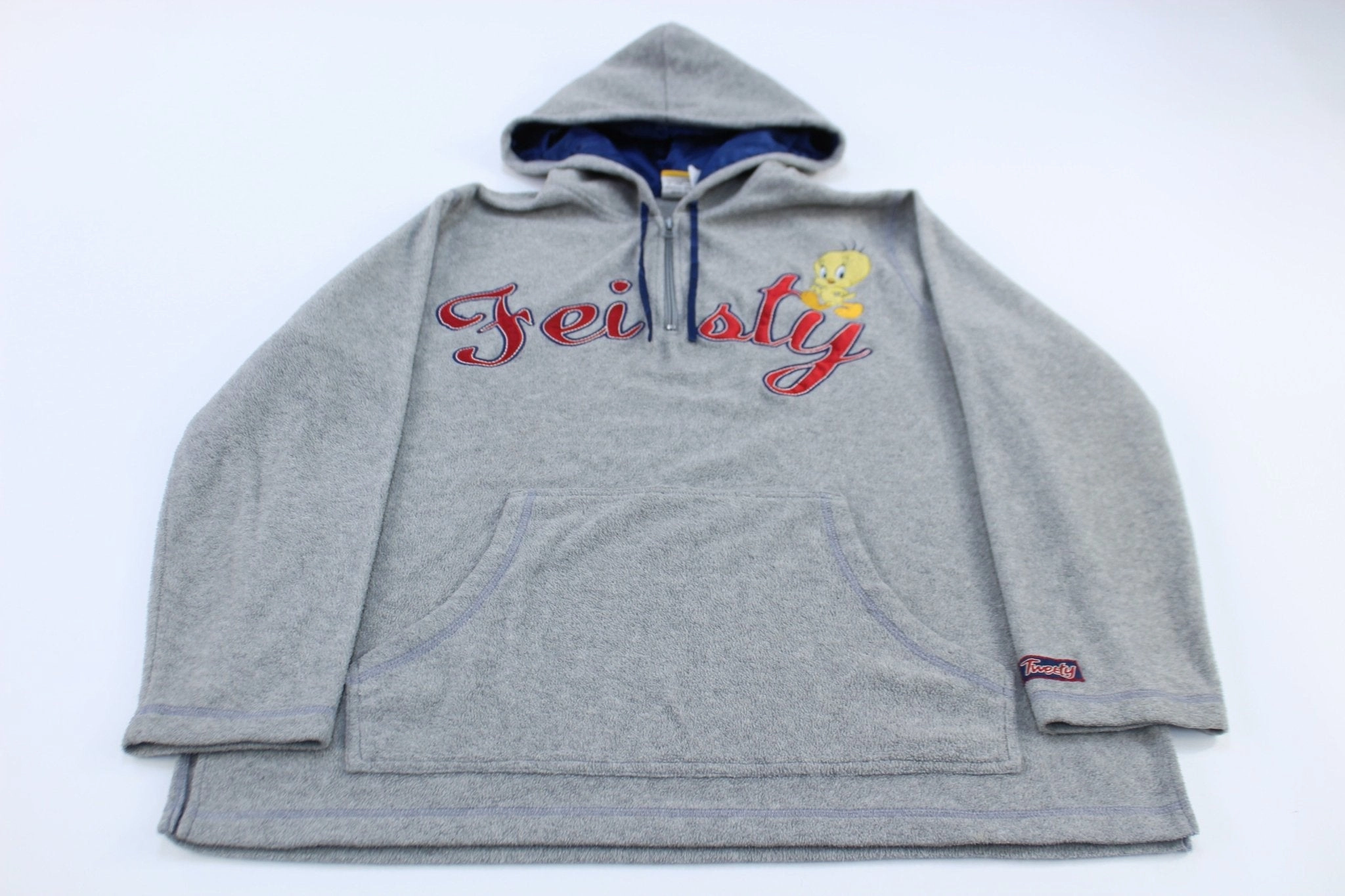 Tradition Double layer fabric Women's Looney Tunes Embroidered Tweety Fleece Pullover