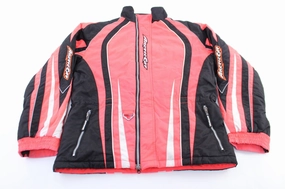 Rugged Durability Women's Arcticwear Embroidered Black & Pink Zip Up Jacket
