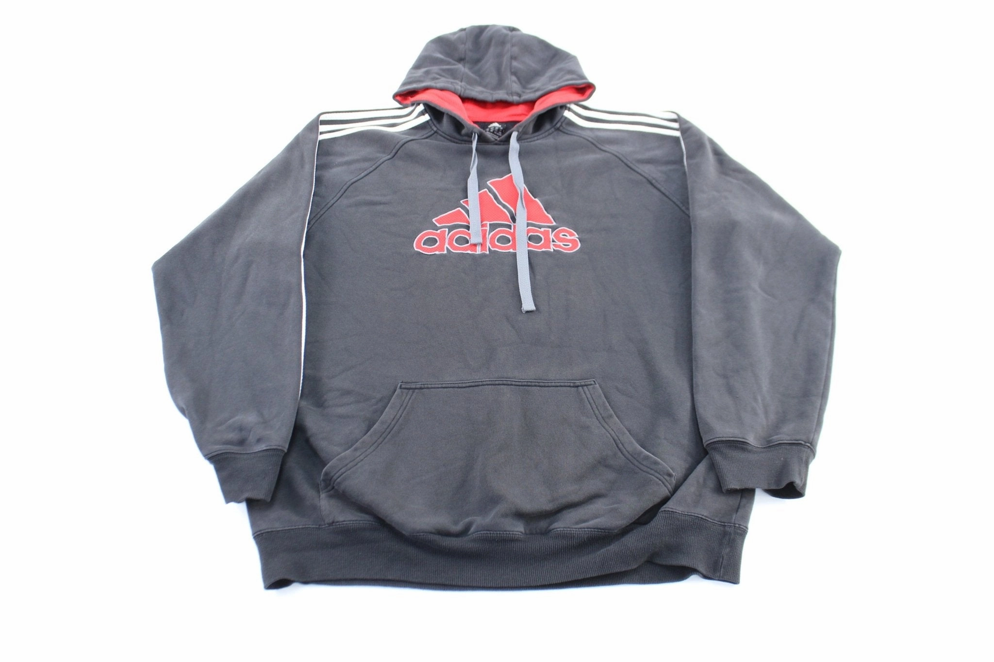 Oppose Bravery Adidas Embroidered Logo Black & White Striped Pullover Hoodie