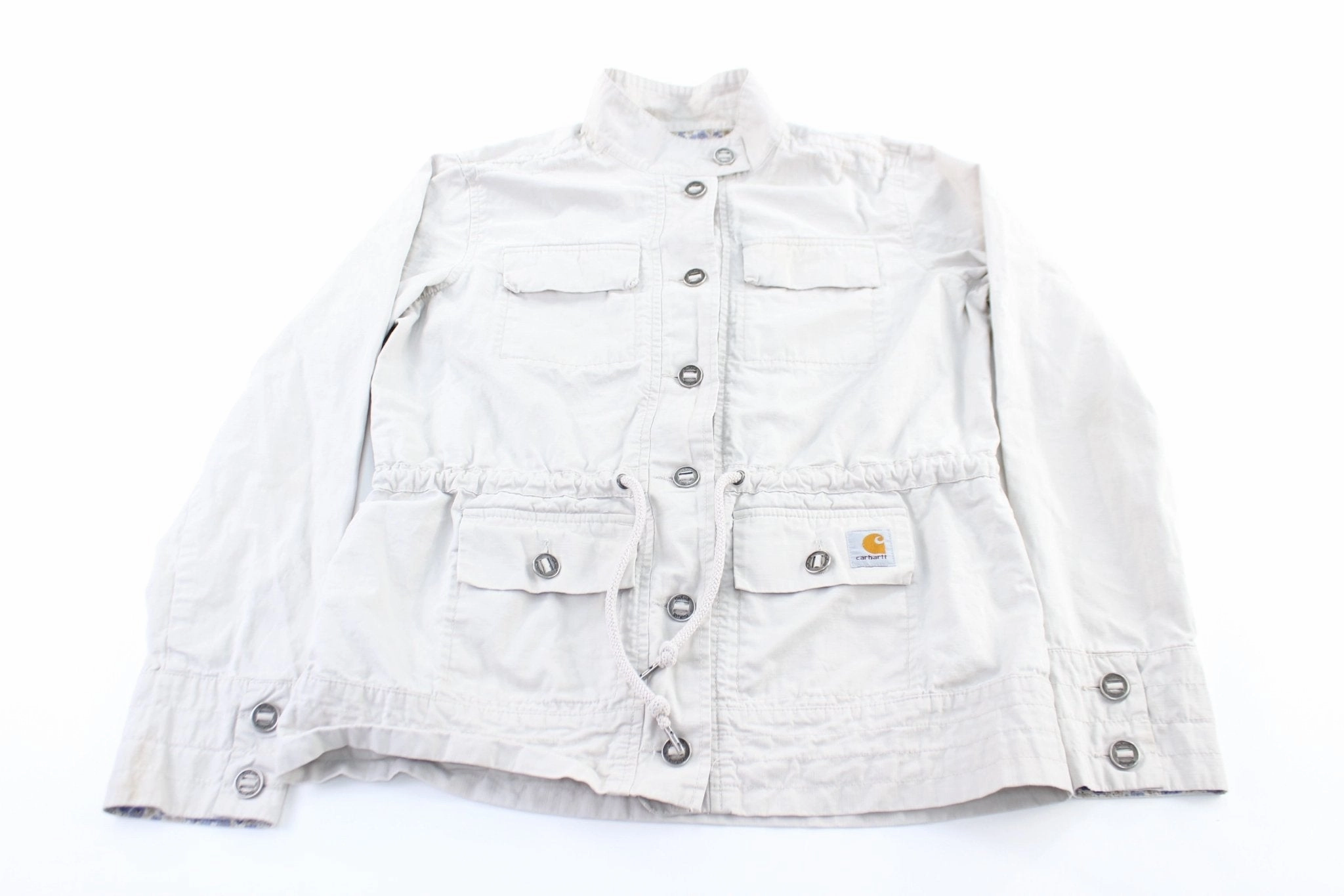 Women's Carhartt Logo Patch Beige Voyager Coat Pink Flexible Fit