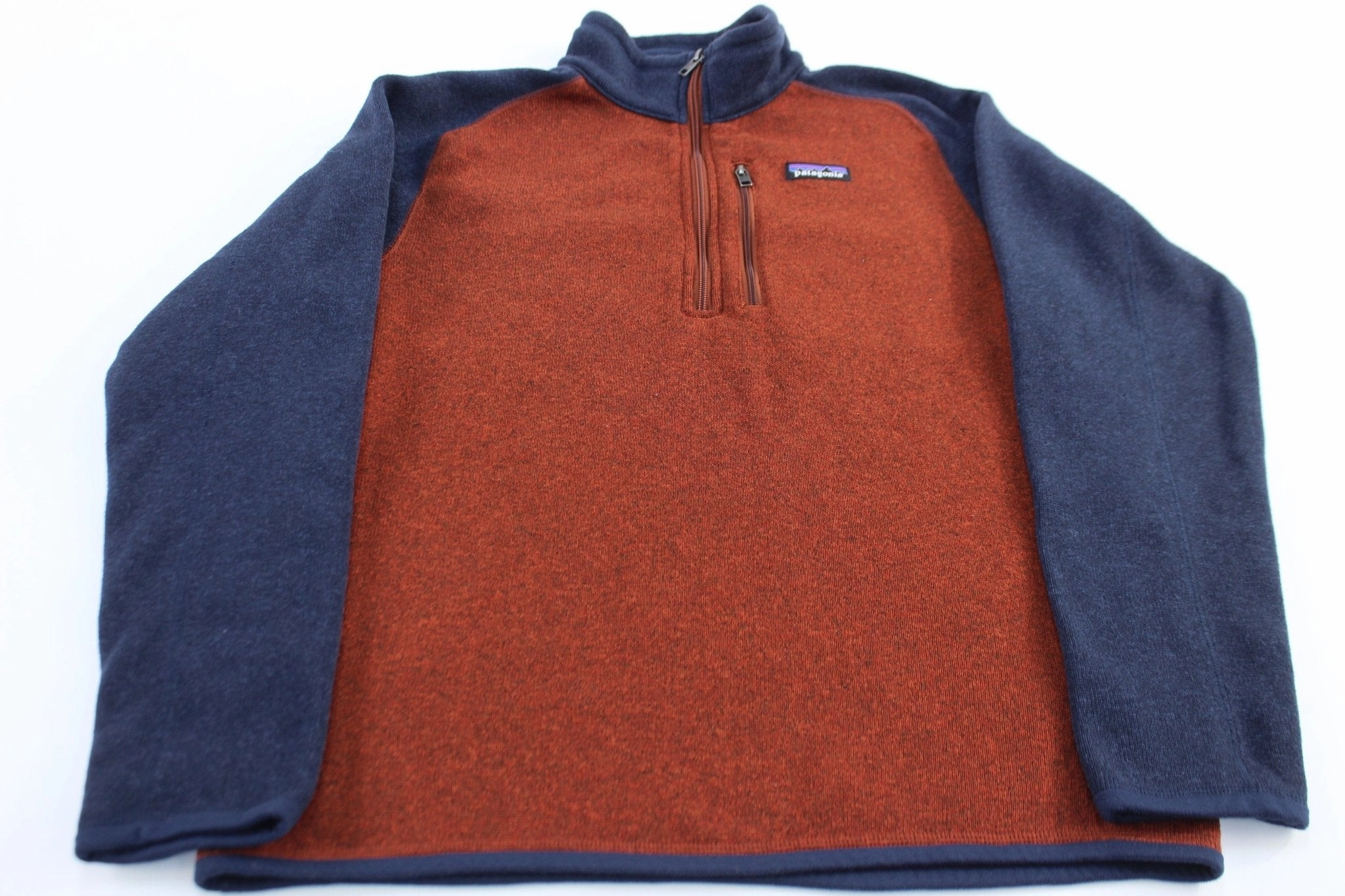 Rain Guard Lip-gloss Patagonia Logo Patch Blue & Orange Half Zip Pullover