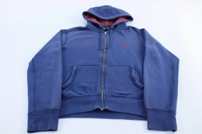 Spark Polo by Ralph Lauren Embroidered Logo Blue Full Zip Hoodie