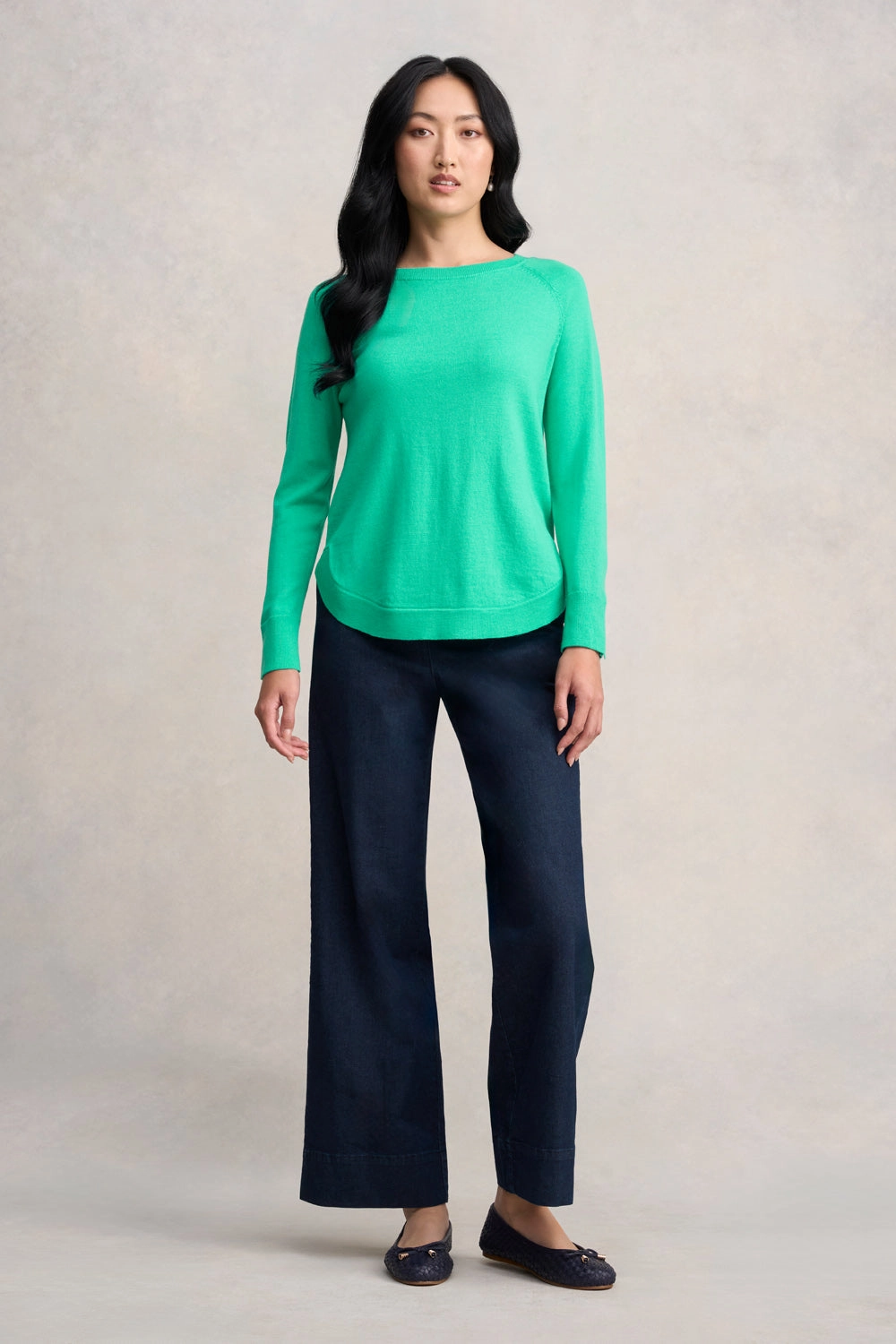 Extra Fine Merino Jumper - Bright Apple Layered Ventilation Design Transitional Wear