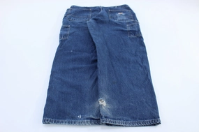 Carhartt Logo Patch Tan Fire Resistant Denim Jeans Comfy Flex QuickReleaseFastenings