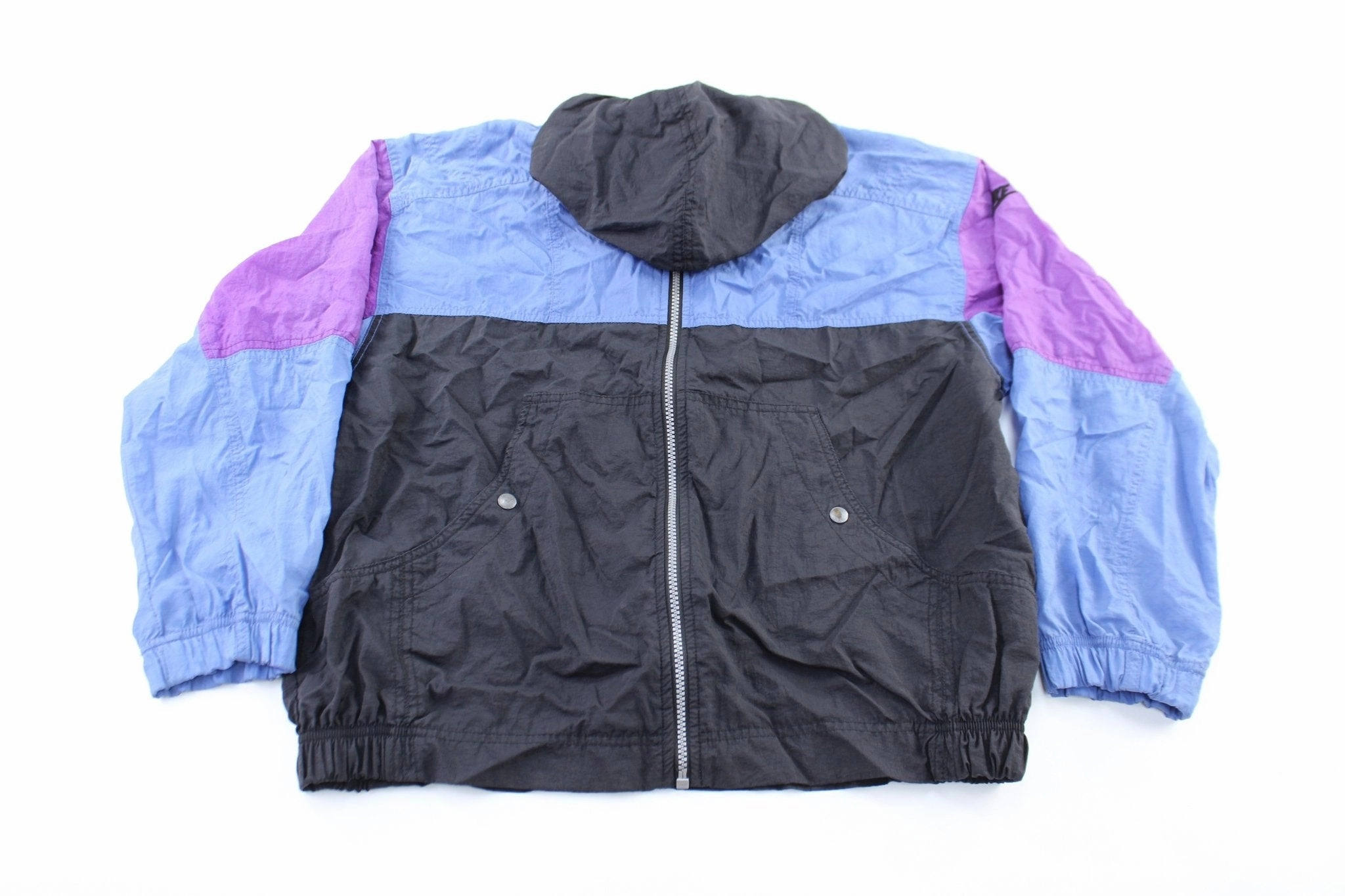 Youth Nike Logo Black, Blue, & Purple Zip Up Jacket Compassion Sale
