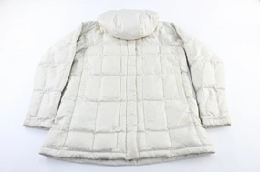 Women's The North Face Embroidered Logo White Zip Up Jacket HighNeck High-Tech Fabric