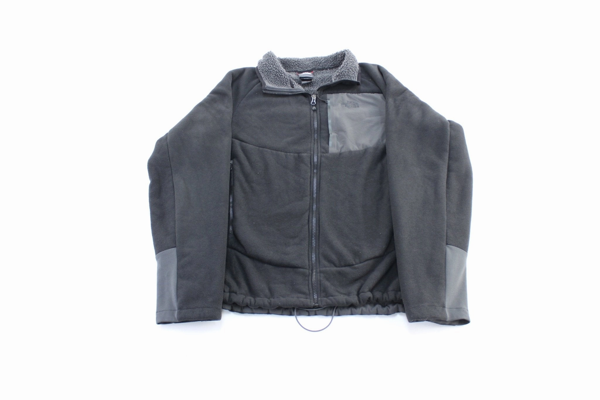 The North Face Logo Black Fleece Zip Up Jacket cyclist