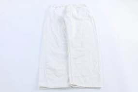90's Tommy Hilfiger Embroidered Logo White Denim Jeans Stylish Appearance
