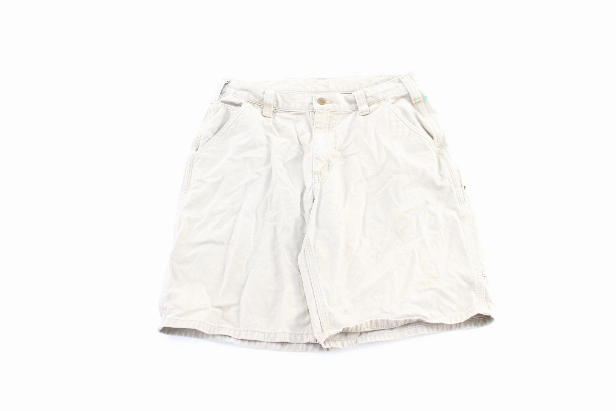 Smart Comfort Carhartt Logo Patch Beige Carpenter Shorts