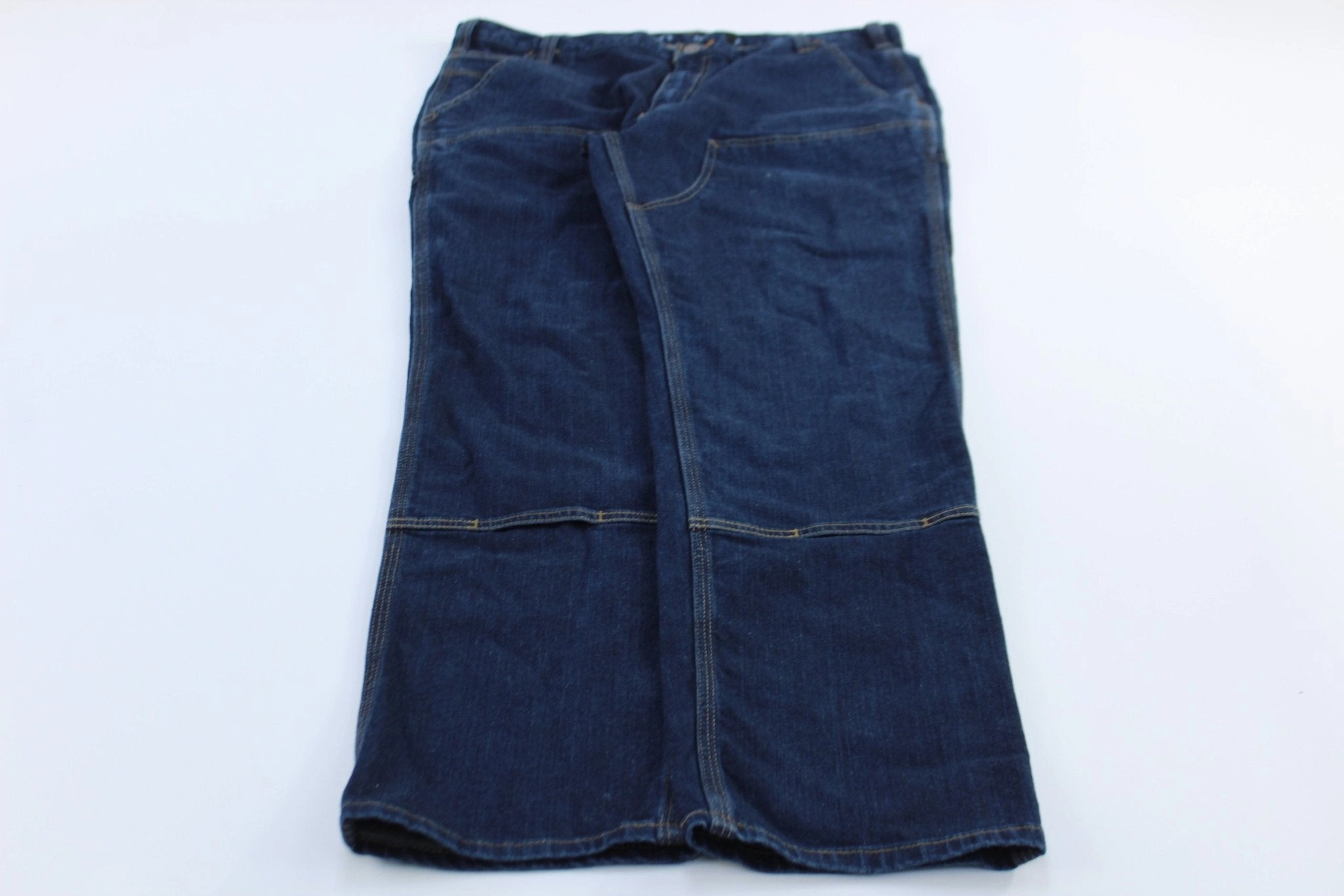 Carhartt Logo Patch Relaxed Fit Double Knee Denim Jeans Chic Fit