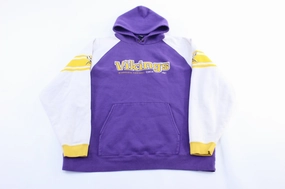 Reebok Embroidered Logo Minnesota Vikings Pullover Hoodie Skill Modern Tailoring
