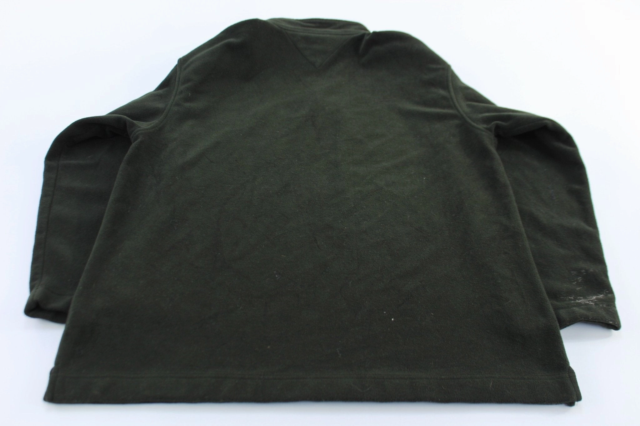 Tommy Hilfiger Embroidered Logo Green Fleece Sweatshirt Warm Shield