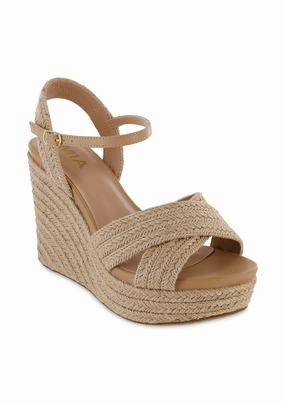 Sleek Heeled Sandals Party Heels ALOUETTE - NATURAL JUTE