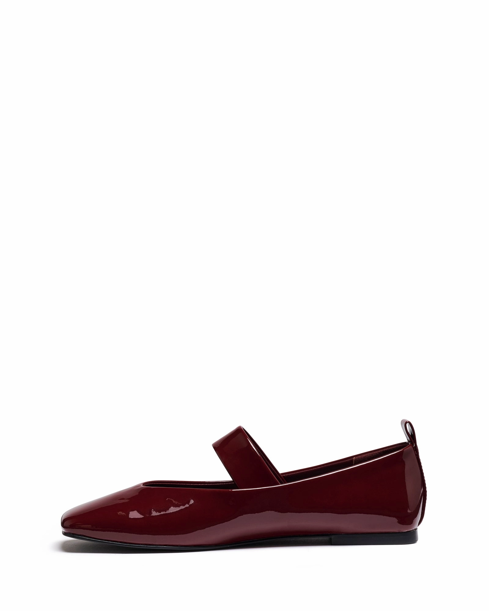 Gael Ballet Flat Bordeaux Patent Smooth Soles Track Step