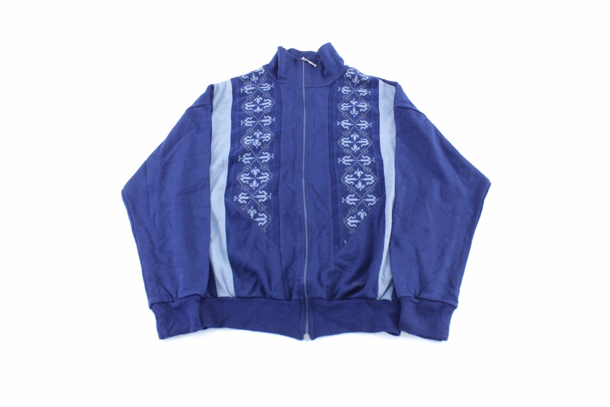 Dry 80's Rodeo Blue Patterned Zip Up Jacket
