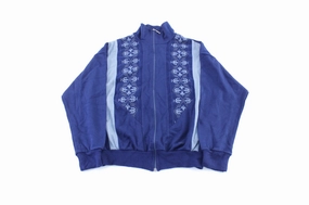 Dry 80's Rodeo Blue Patterned Zip Up Jacket