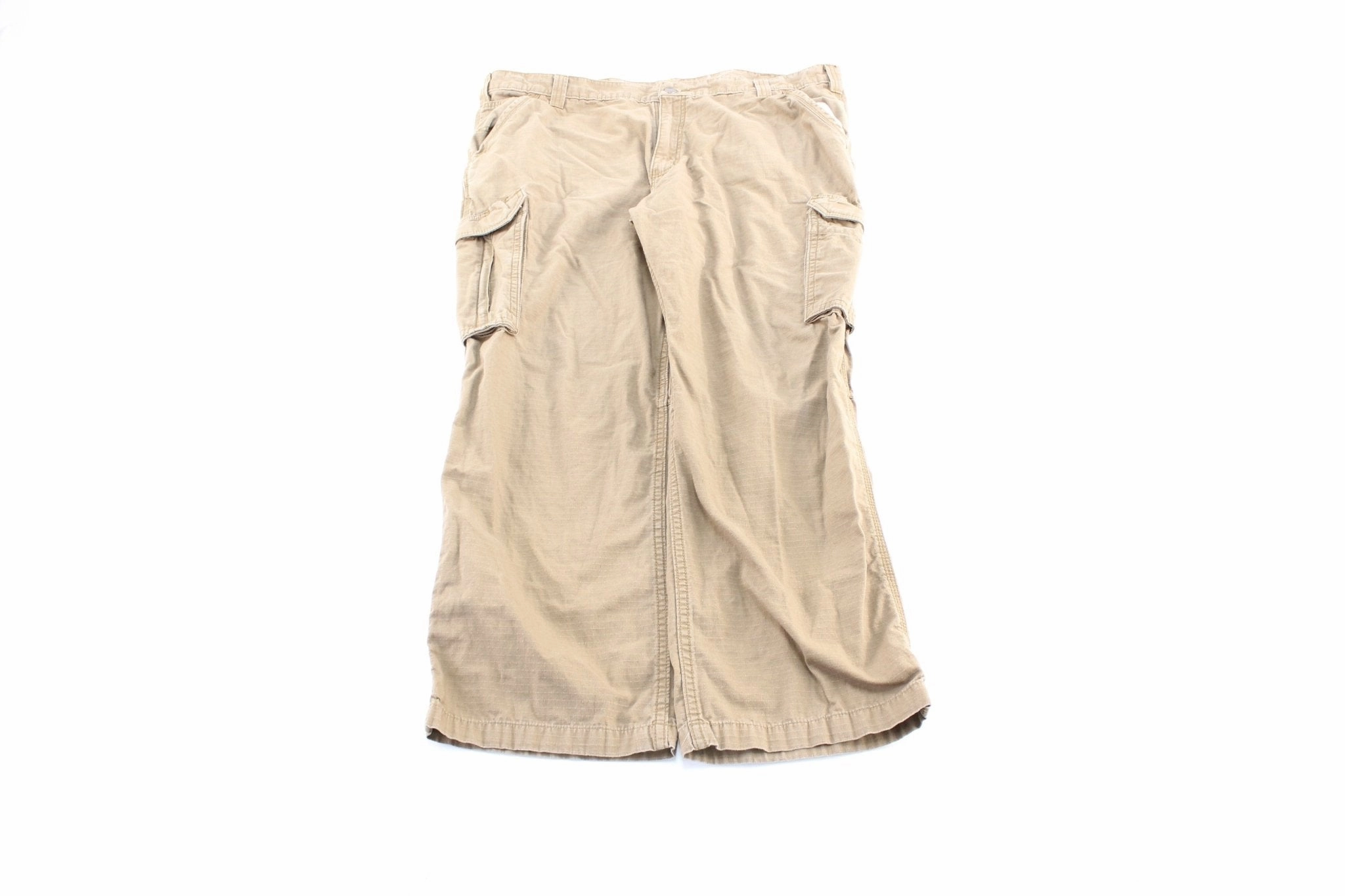 Carhartt Logo Patch Tan Pants High-rise waist Simple Cut