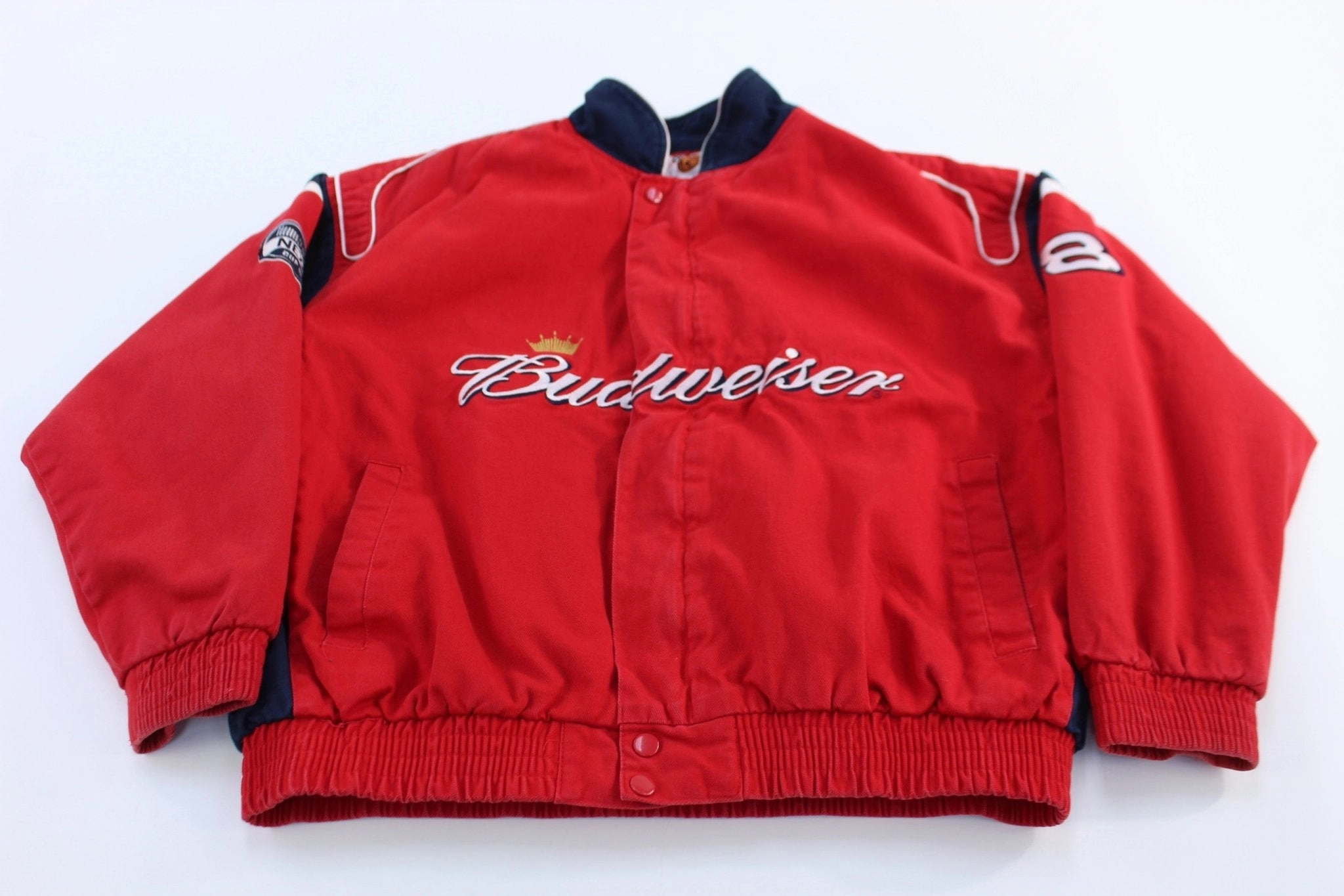 Allow TapedSeams Vintage Winners Circle Budweiser Embroidered Racing Jacket