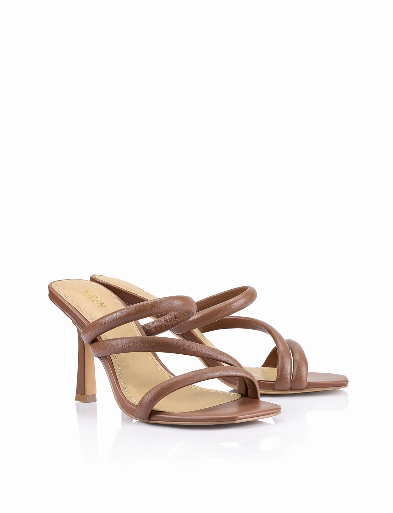 Casual Mood Vibe Spence Heeled Sandals - Cinnamon Leather