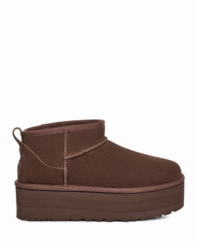W Classic Ultra Mini Platform Burnt Cedar Suede Cold Snap Footwear Heavy Snow Conditions