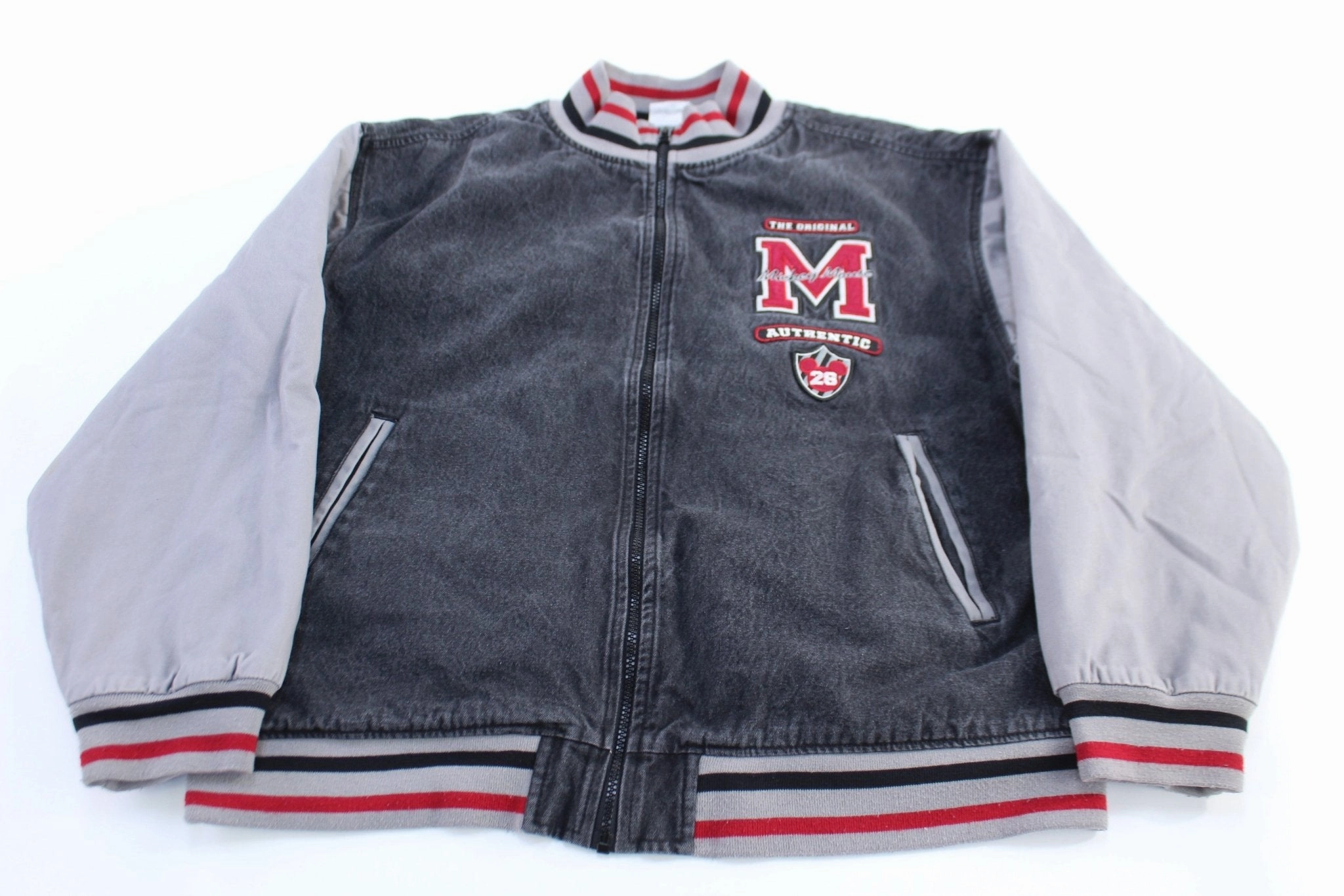 Disney Store Embroidered Mickey Mouse Zip Up Jacket bike tour work - from - home