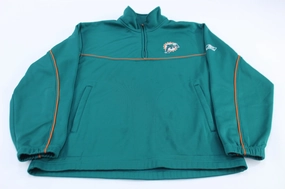 Miami Dolphins Football Embroidered Reebok Pullover Jacket polka dotted