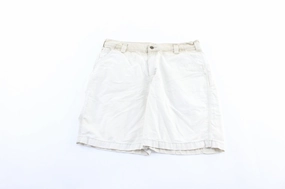 Tear Resistant Fabric Carhartt Logo Patch White Carpenter Shorts