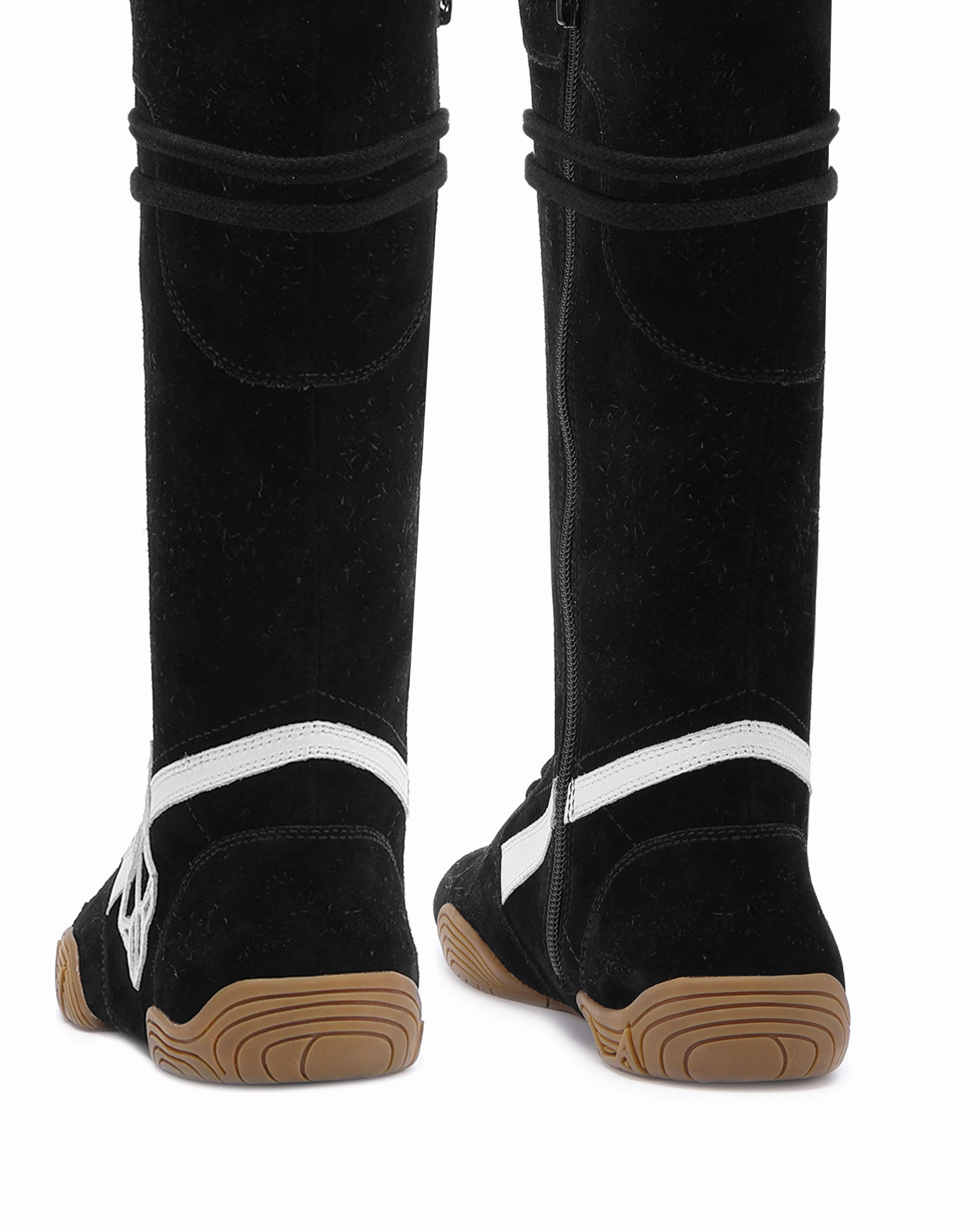 Betsy Black Suede Posture Boost Fashion Rise