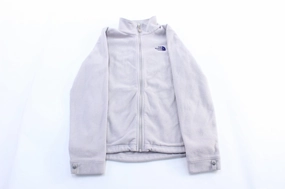 Skate Grow Women's The North Face Embroidered Logo Light Grey Zip Up Jacket