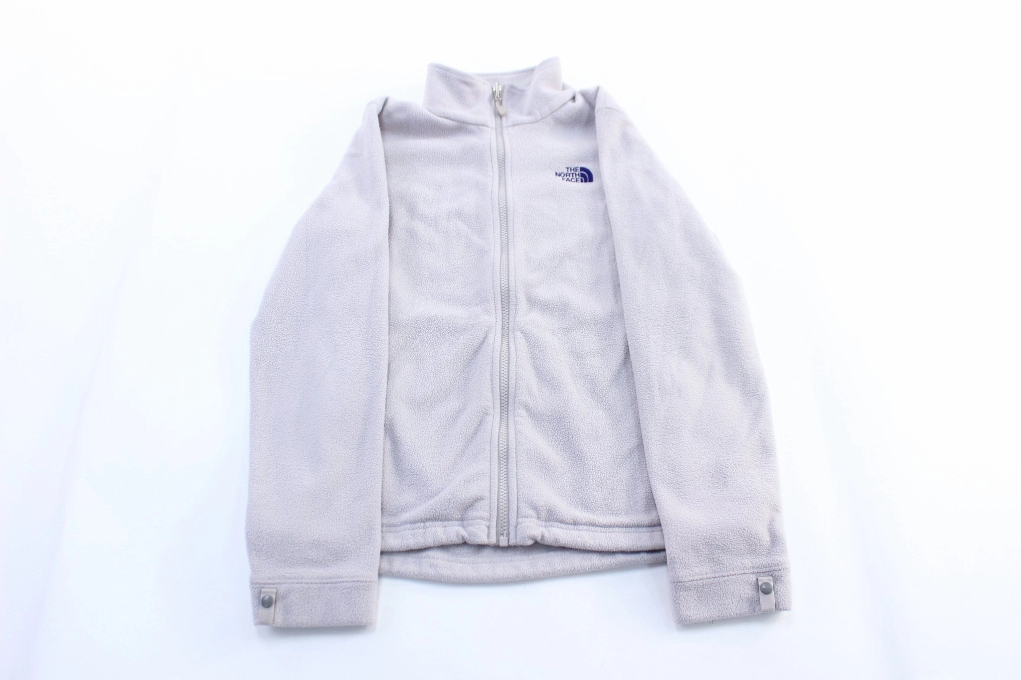 Skate Grow Women's The North Face Embroidered Logo Light Grey Zip Up Jacket