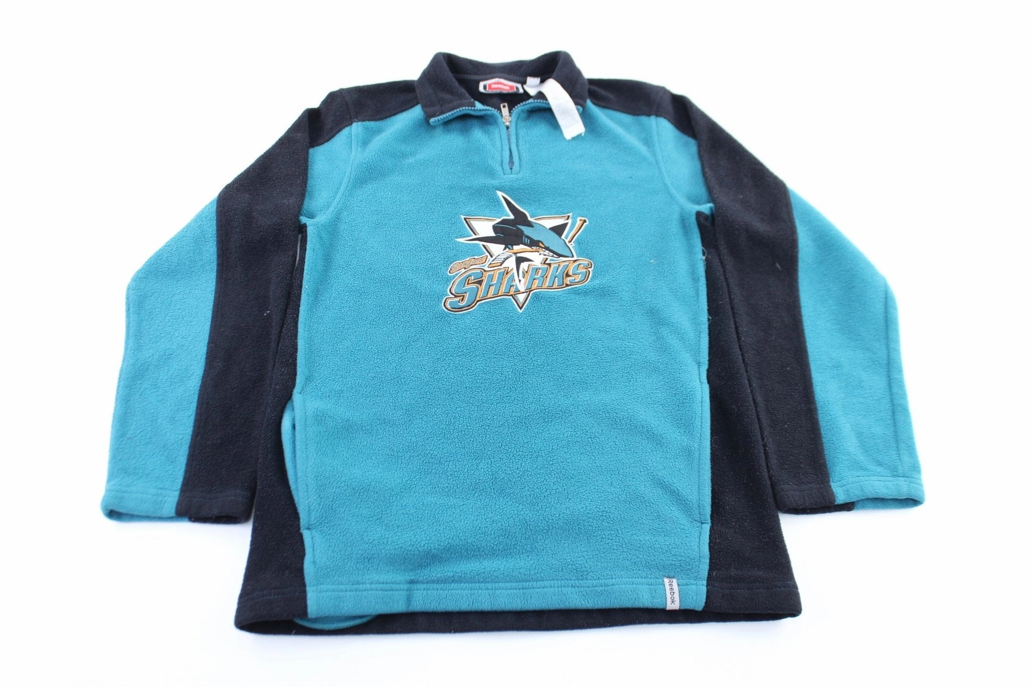 Trendy Protection Sporty Design Youth Reebok Embroidered San Jose Sharks Pullover Jacket