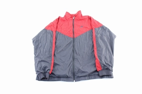 Magnet Taped Edges Y2K Nike Embroidered Logo Red & Grey Zip Up Jacket