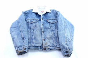 80's Levi's Denim Sherpa Lined Trucker Jacket Defy