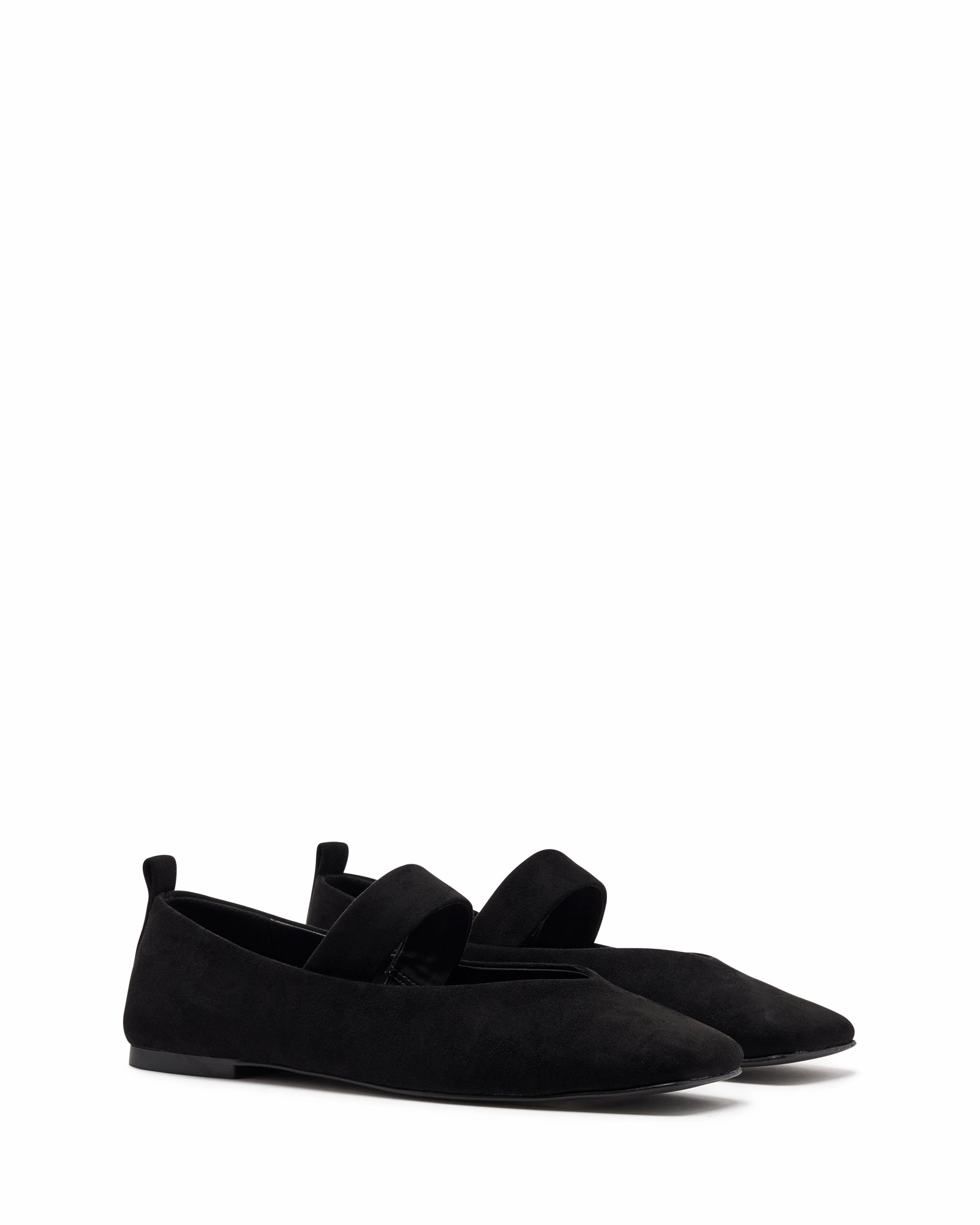 Gael Ballet Flat Black Suede Light Glow