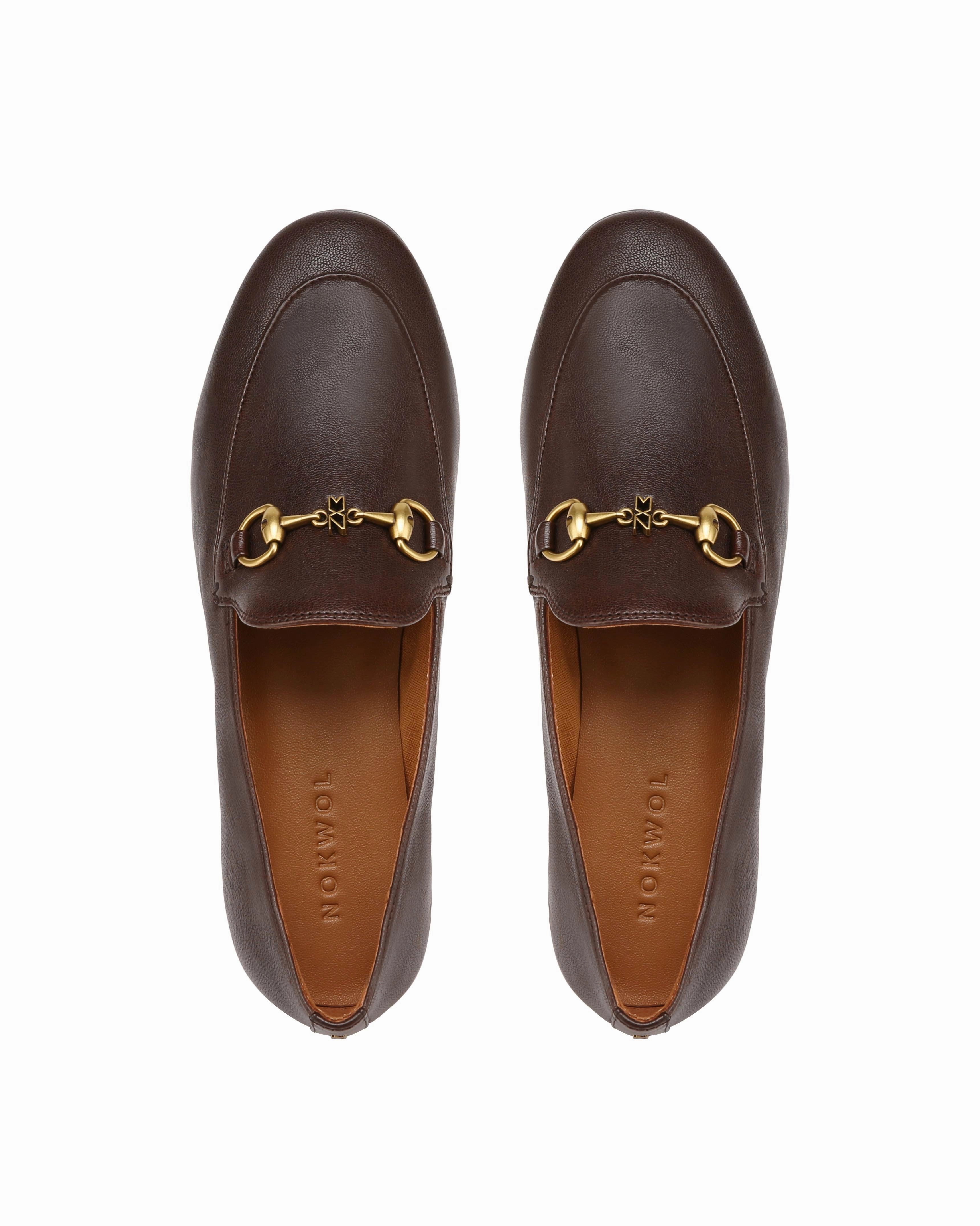 Gale Brown Leather Long Step Comfortable Walk