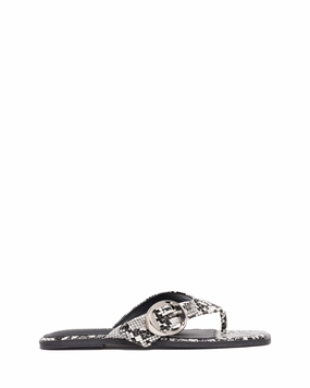 Gallery Thong Sandal Black/White Snake Anti Odor