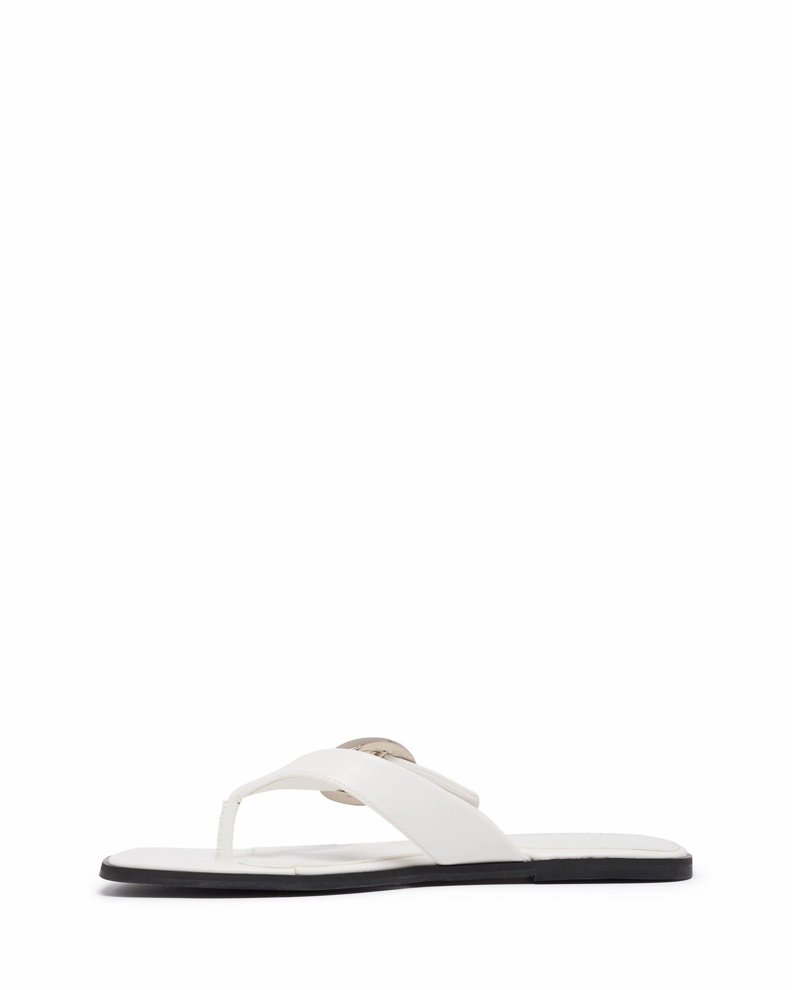 Low Profile Gallery Thong Sandal White Smooth